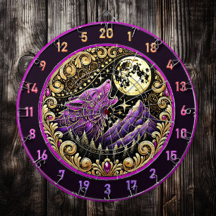 Howling Wolf onder Golden Moonlight Dartbord