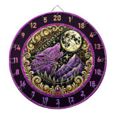 Howling Wolf onder Golden Moonlight Dartbord (Voorkant)