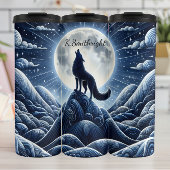 Howling Wolf onder volle maan Thermosbeker
