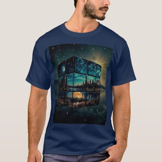 Howling Wolf op een eenzame nacht T-shirt (Voorkant)