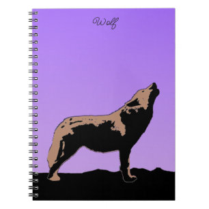 Howling Wolf op zonsondergang - Origineel Wildlife Notitieboek