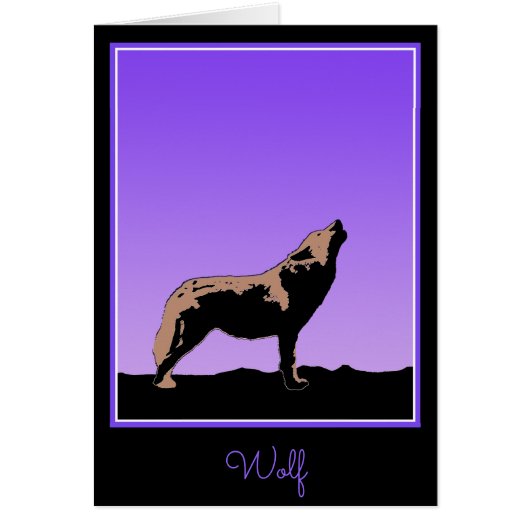 Howling Wolf op zonsondergang - Originele Wilde Ku (Voorkant)