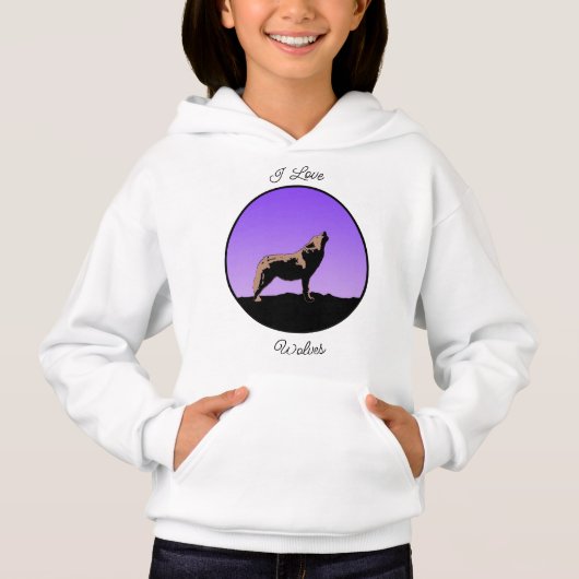 Howling Wolf op zonsondergang - Originele Wilde Ku (Voorkant)