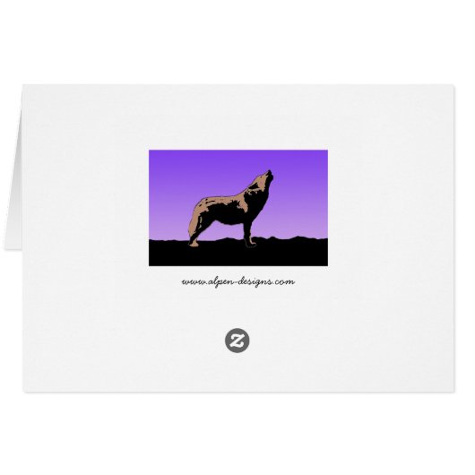 Howling Wolf op zonsondergang - Originele Wilde Ku (Achterkant Horizontaal)