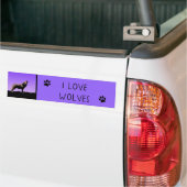 Howling Wolf op zonsondergang - Originele Wilde Ku Bumpersticker (Op Truck)