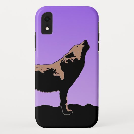 Howling Wolf op zonsondergang - Originele Wilde Ku Case-Mate iPhone Case (Achterkant)