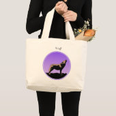 Howling Wolf op zonsondergang - Originele Wilde Ku Grote Tote Bag (Voorkant (product))