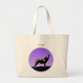 Howling Wolf op zonsondergang - Originele Wilde Ku Grote Tote Bag (Voorkant)