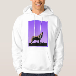 Howling Wolf op zonsondergang - Originele Wilde Ku Hoodie