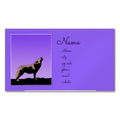 Howling Wolf op zonsondergang - Originele Wilde Ku Magnetisch Visitekaartje (Voorkant)