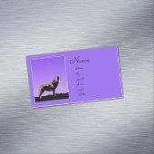 Howling Wolf op zonsondergang - Originele Wilde Ku Magnetisch Visitekaartje (Voorbeeld)