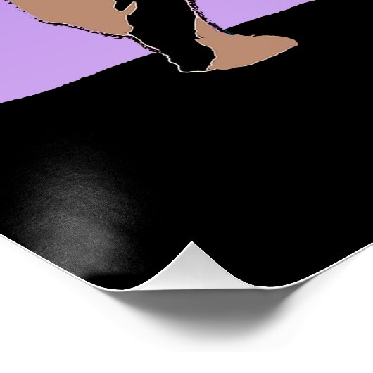 Howling Wolf op zonsondergang - Originele Wilde Ku Perfect Poster (Hoek)