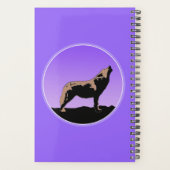 Howling Wolf op zonsondergang - Originele Wilde Ku Planner (Achterkant)