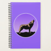Howling Wolf op zonsondergang - Originele Wilde Ku Planner (Voorkant)