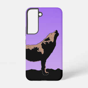 Howling Wolf op zonsondergang - Originele Wilde Ku Samsung Galaxy Hoesje