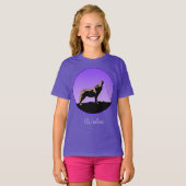 Howling Wolf op zonsondergang - Originele Wilde Ku T-shirt (Voorkant volledig)