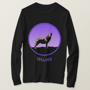 Howling Wolf op zonsondergang - Originele Wilde Ku T-shirt