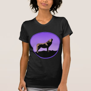 Howling Wolf op zonsondergang - Originele Wilde Ku T-shirt