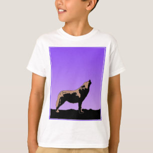 Howling Wolf op zonsondergang - Originele Wilde Ku T-shirt