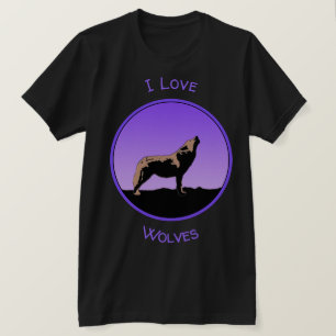 Howling Wolf op zonsondergang - Originele Wilde Ku T-shirt