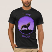 Howling Wolf op zonsondergang - Originele Wilde Ku T-shirt (Voorkant)