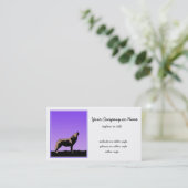 Howling Wolf op zonsondergang - Originele Wilde Ku Visitekaartje (Staand voorkant)