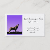 Howling Wolf op zonsondergang - Originele Wilde Ku Visitekaartje (Voorkant)