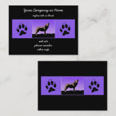 Howling Wolf op zonsondergang - Originele Wilde Ku Visitekaartje (Voorkant / Achterkant)