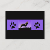 Howling Wolf op zonsondergang - Originele Wilde Ku Visitekaartje (Achterkant)