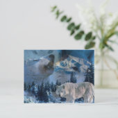 Howling Wolf Pack Briefkaart (Staand voorkant)