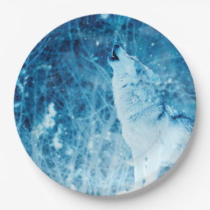 Howling Wolf Paper Borden Papieren Bordje