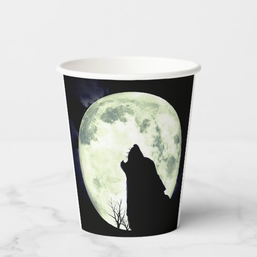 Howling Wolf Papieren Bekers (Achterkant)