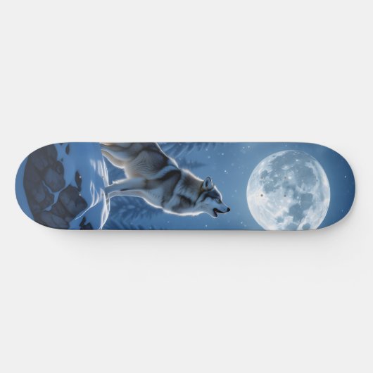 Howling Wolf Persoonlijk Skateboard (Horizontaal)