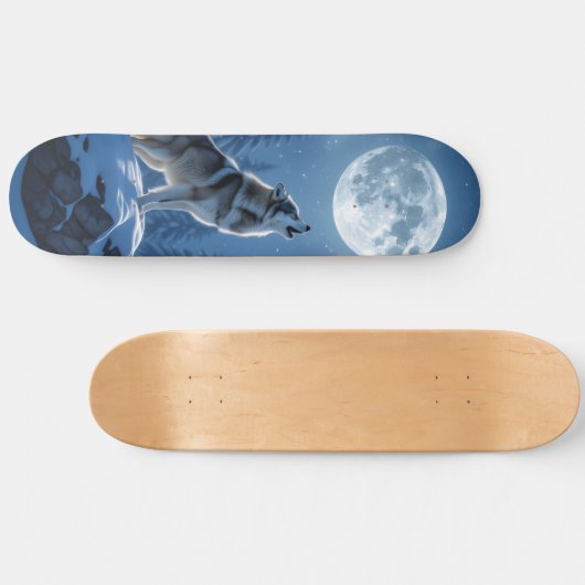 Howling Wolf Persoonlijk Skateboard (Horizontaal)