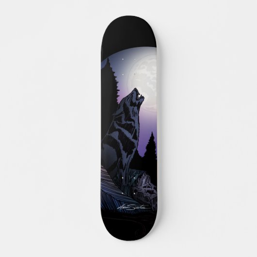 Howling Wolf Persoonlijk Skateboard (Voorkant)