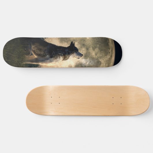 Howling Wolf Persoonlijk Skateboard (Horizontaal)