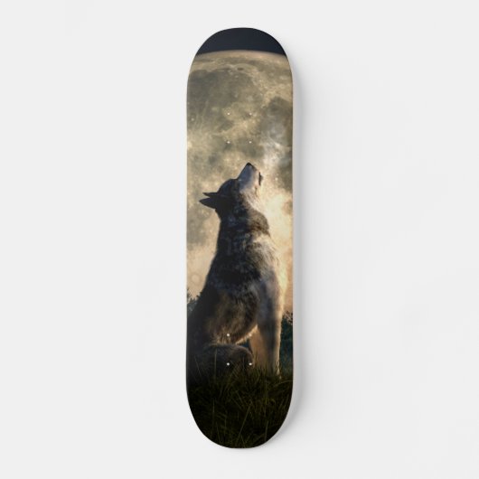 Howling Wolf Persoonlijk Skateboard (Voorkant)