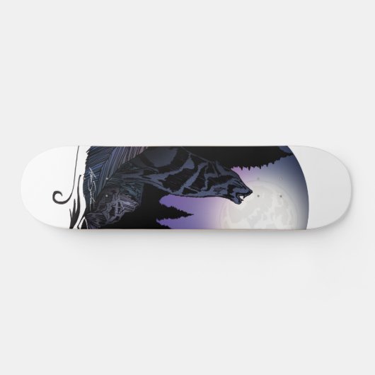 Howling Wolf Persoonlijk Skateboard (Horizontaal)