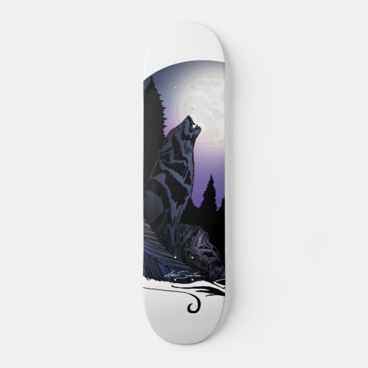 Howling Wolf Persoonlijk Skateboard (Voorkant)