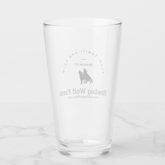 Howling Wolf Pint Glass Glas (Achterkant)