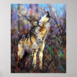 Howling Wolf Poster
