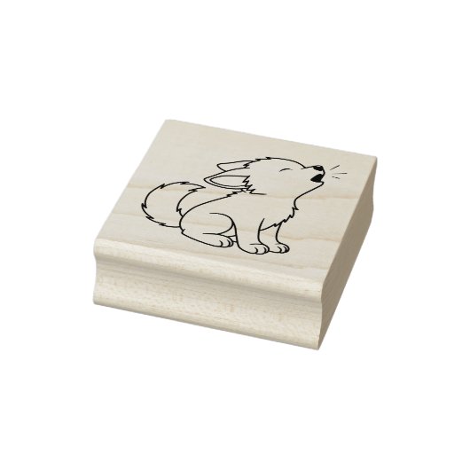 Howling Wolf Pup Color Me Rubberstempel (Stempel)