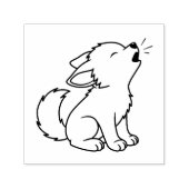 Howling Wolf Pup Color Me Zelfinktende Stempel (Design)