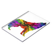 howling wolf rainbow notitieboek (Linkerzijde)