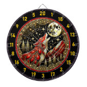 Howling Wolf roept naar het wild Dartbord (Voorkant)
