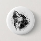 Howling Wolf Ronde Button 5,7 Cm (Voorkant)