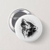 Howling Wolf Ronde Button 5,7 Cm (Voorkant /achterkant)