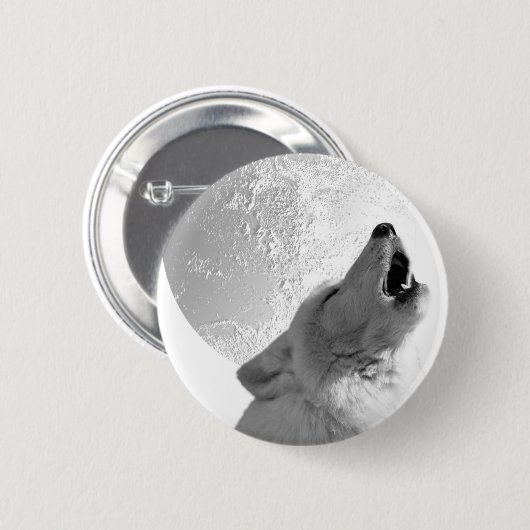 Howling Wolf Ronde Button 5,7 Cm (Voorkant /achterkant)