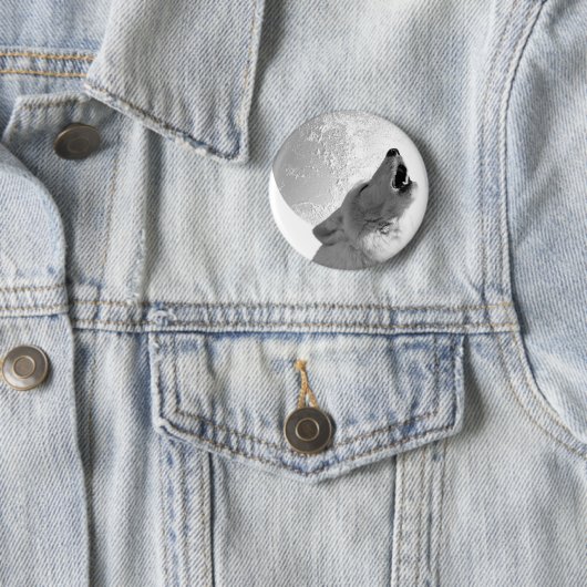 Howling Wolf Ronde Button 5,7 Cm (In situ)