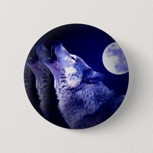 Howling Wolf Ronde Button 5,7 Cm (Voorkant)